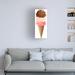 Ebern Designs Ice Cream Cone 3 Scoops On Canvas by RetroPlanet Canvas Art Canvas in Brown/Pink | 10 H x 24 W x 2 D in | Wayfair