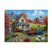 August Grove® Harvest Time On The Farm On Canvas by John Zaccheo Print Canvas in Black/Blue/Brown | 14 H x 19 W x 2 D in | Wayfair