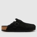 BIRKENSTOCK narrow fit boston lined clog sandals in black