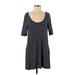 BB Dakota Casual Dress - A-Line Scoop Neck Short sleeves: Blue Dresses - Women's Size Small