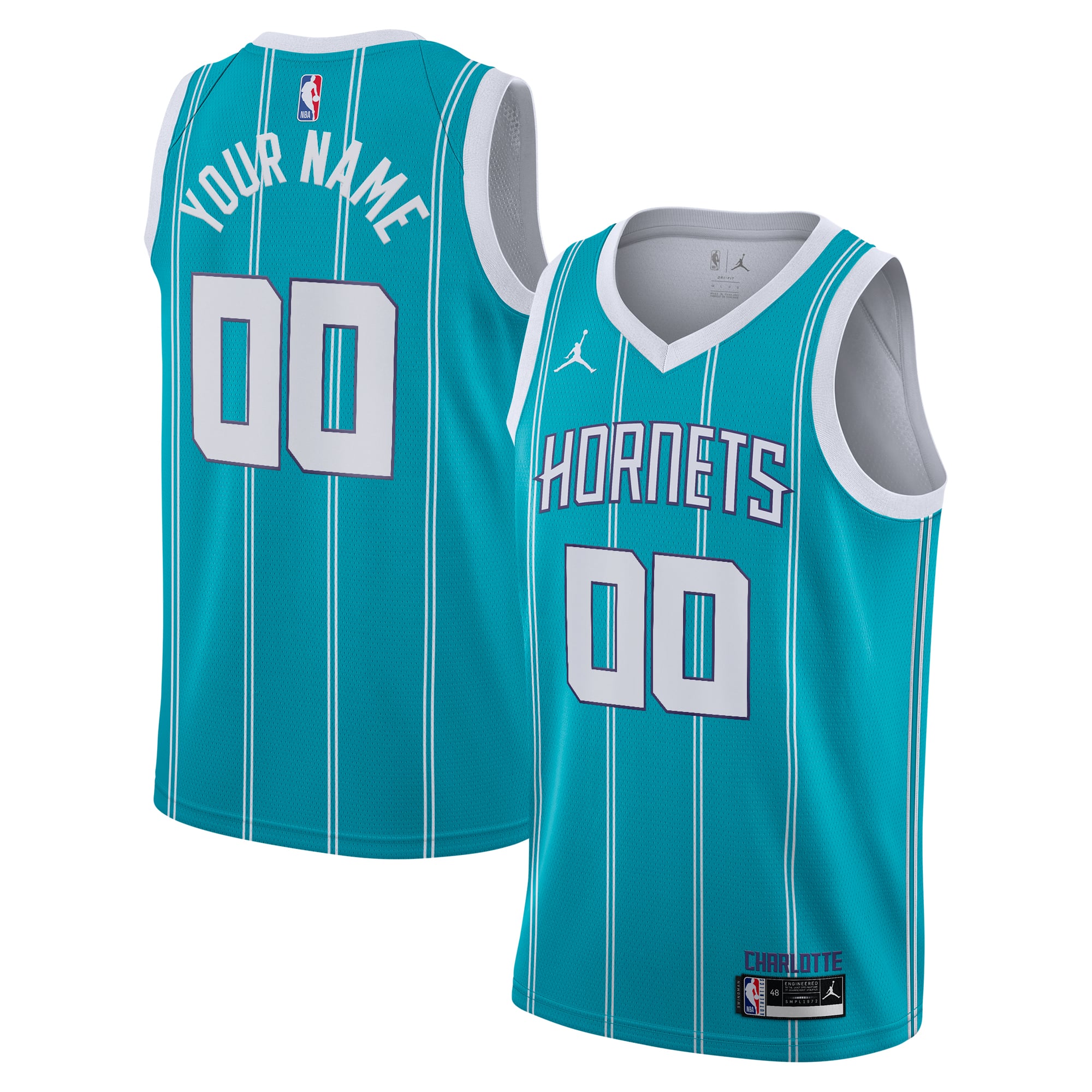 Maillot Charlotte Hornets Jordan Icon Edition Swingman - Personnalisé - Jeunes - unisexe Taille: XL (18/20)