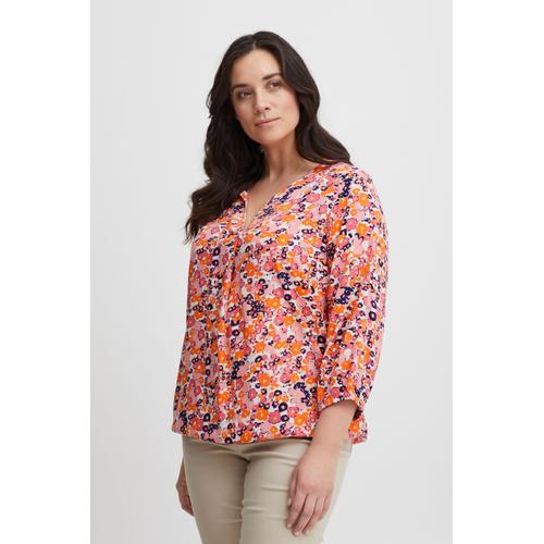 „Langarmbluse FRANSA „“Fransa FPMERLA BL 1″“ Gr. 52, rosa (camellia rose aop ms23 donuts) Damen Blusen“