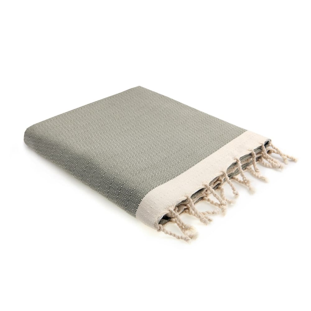 Plaid coton vert olive 130x170