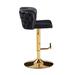 2pcs Swivel Barstools Adjusatble Seat Height, Modern PU Upholstered Bar Stools with the whole Back Tufted - N/A