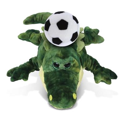 DolliBu Soft Huggable Gator Stuffed Animal with Soccer Ball Plush - 18 inches