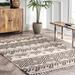 Brooklyn Rug Co Shaggy Banded Tribal Soft Shag Area Rug