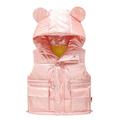 TOWED22 Toddler Baby Girl Boy Hooded Jacket Vest Hoodie Sleeveless Waistcoat Warm Jacket Outwear with Zipper Pocket(Pink 3-4 Y)