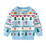 GYRATEDREAM 2-9T Warm Christmas Sweater Baby Girl Boy Knit Sweater Cute Pullover Sweatshirt Xmas Clothes Kids Christmas Sweater