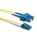 [Pack of 2] LC/UPC to SC/UPC OS2 Duplex 2.0mm Fiber Optic Patch Cord OFNR Singlemode 9/125 Yellow Jacket Blue Connector 2 meter (6.6 ft)