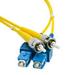 [Pack of 2] SC/UPC to ST/UPC OS2 Duplex 2.0mm Fiber Optic Patch Cord OFNR Singlemode 9/125 Yellow Jacket Blue SC Connector 3 meter (10 ft)
