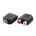 MANNYA 3.5mm Female To 2RCA Female Red And White Dual-channel Audio Conversion Plug 2Pcs