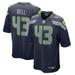 Men's Nike Levi Bell College Navy Seattle Seahawks Team Game Jersey