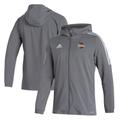 Men's adidas Gray Tulsa Golden Hurricane Tiro 21 Full-Zip Windbreaker Jacket