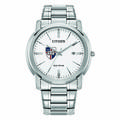 Men's Citizen Watch Silver Catholic University Cardinals Eco-Drive White Dial Stainless Steel