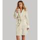 Loungeable Cream Faux Fur Hooded Fleece Dressing Gown New Look