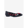 Women's True Love Casual Flat by J. Renee in Black Red (Size 11 M)