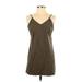 Urban Outfitters Casual Dress - Shift V Neck Sleeveless: Brown Print Dresses - Women's Size X-Small