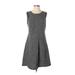 Liz Claiborne Casual Dress - A-Line Crew Neck Sleeveless: Black Dresses - Women's Size 4