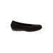 Stuart Weitzman Flats: Ballet Wedge Classic Brown Print Shoes - Women's Size 6 1/2 - Round Toe