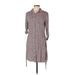 11.1. Tylho Casual Dress - Shirtdress Collared 3/4 sleeves: Red Dresses - Women's Size Large