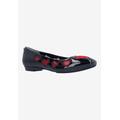 Women's True Love Casual Flat by J. Renee in Black Red (Size 6 1/2 M)