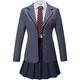 UPUPCOS Roald Dahl Matilda the Musical Cosplay Costume Grey Red School Uniform JK Dress With Tie Halloween Party, 120