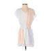 Promesa U.S.A. Casual Dress - Popover: White Stripes Dresses - Women's Size Small