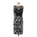 DressBarn Casual Dress - Sheath: Black Damask Dresses - Women's Size 10