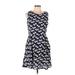 L.A. Soul Casual Dress - A-Line Scoop Neck Sleeveless: Blue Dresses - Women's Size Medium