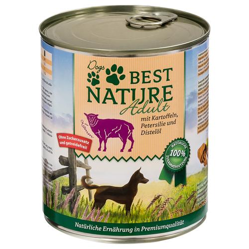 6x 800g Best Nature Dog Adult Lamm, Kartoffeln & Petersilie Hundefutter nass