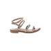 Steve Madden Sandals: Silver Print Shoes - Women's Size 7 1/2 - Open Toe