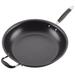 Anolon Advanced Home Hard Anodized Nonstick Frying Pan/Skillet w/ Helper Handle, 14.5 Inch Non Stick/ in Black | 3.4 H x 23.6 D in | Wayfair 84705