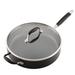 Anolon Advanced Home Hard Anodized Nonstick Sauté Pan w/ Helper Handle & Lid, 5 Quart Non Stick/Hard-Anodized Aluminum in Black | Wayfair 84710