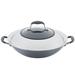 Anolon Advanced Home Hard Anodized Nonstick Wok w/ Side Handles & Lid, 14 Inch Non Stick/Aluminum in Gray | 14 W in | Wayfair 84639