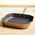 Anolon Advanced Home Hard Anodized Nonstick Deep Square Grill/Griddle Pan w/ Pour Spouts,11 Inch Non Stick/Aluminum in Brown | Wayfair 84644