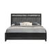 Darby Home Co Abberger Solid Wood & Standard Bed Wood & /Upholstered/Polyester in Black/Brown | 56.3 H x 79.37 W x 85.98 D in | Wayfair