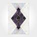 Indigo/White 119 x 102 x 0.4 in Area Rug - Everly Quinn Traelyn Geometric Machine Woven Area Rug in Beige/Purple | 119 H x 102 W x 0.4 D in | Wayfair