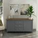 Red Barrel Studio® Koyal 63" Wide 3 Drawer Sideboard Wood in Gray | 31.7 H x 63 W x 15.6 D in | Wayfair EBFFF59281A242088E25CA44227350C1