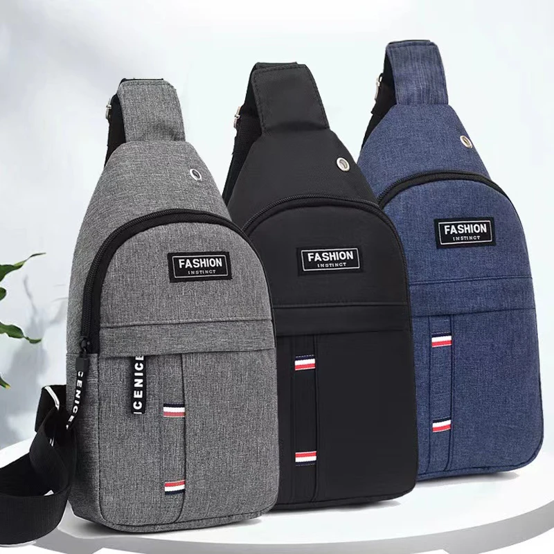 2025 nouveau sac de poitrine nouveaux hommes Simple en Nylon mode étanche une épaule sac à bandoulière