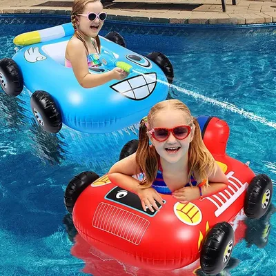 Siège de flotteur de piscine gonflable pour bébé voiture de natation de dessin animé jouets pour