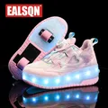 Chaussures de patin à roulettes avec lumière LED pour enfants baskets brillantes chaussures à