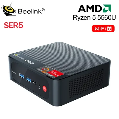 Beelink-Mini PC SER5 Ryzen 7 5560U DDR4 32 Go SSD 2023 Go NVcloser SSD Wifi6 Ordinateur de
