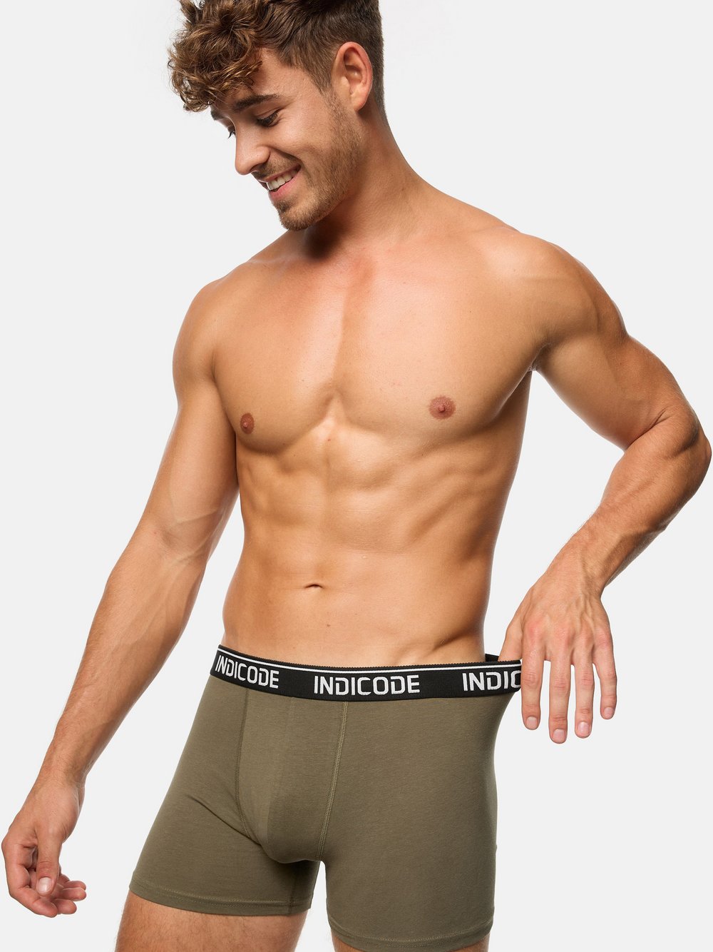 Indicode Boxershorts Herren khaki, XL Image