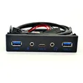 HUB USB 5 porte USB 3.1 TYPE-C USB 3.0 pannello frontale HD Audio 3.5mm Jack per auricolari adattatore di espansione per microfono per Desktop 3.5 "Floppy Bay