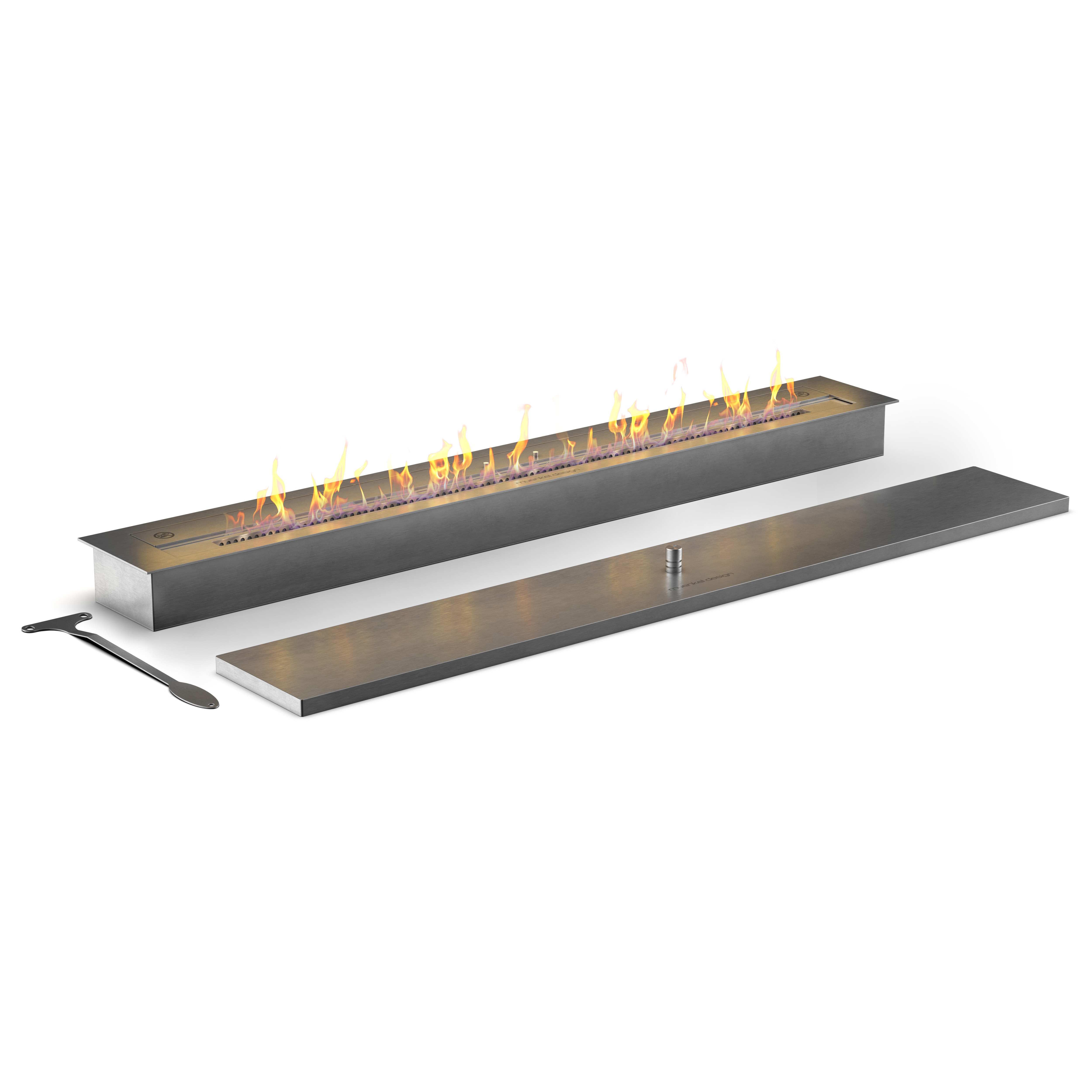 muenkel design safety burner [manueller Ethanol Brenner]: 1200 mm - ohne Schutzglas Image