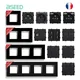 BSEED Glass Socket Frames 1/2/3Gang Mechanical Button Switches French Socket TV ST RJ45 CAT5 Type-c