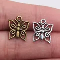 WYSIWYG 20pcs 14x13mm Small Butterfly Charm Cute Butterfly Charms For Jewelry Making Tiny Butterfly