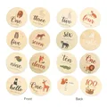 Baby Flowers Milestone Cards Set Photography mensile Double Sided Milestone Cards indicatori di