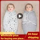 0-3Months Newborn Baby Sleeping Bag With Hat Set Adjustable Baby Swaddle Blanket Summer Thin
