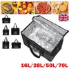28 l/50 l/70 l isolierte Thermo-Kühltasche, coole Lunch-Lebensmittel, Lunchbox, Getränkeaufbewahrung, große gekühlte Taschen, Reißverschluss, Picknick, Zinnfolie, Lebensmittel